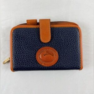 Dooney & Bourke Black and Brown Leather Wallet